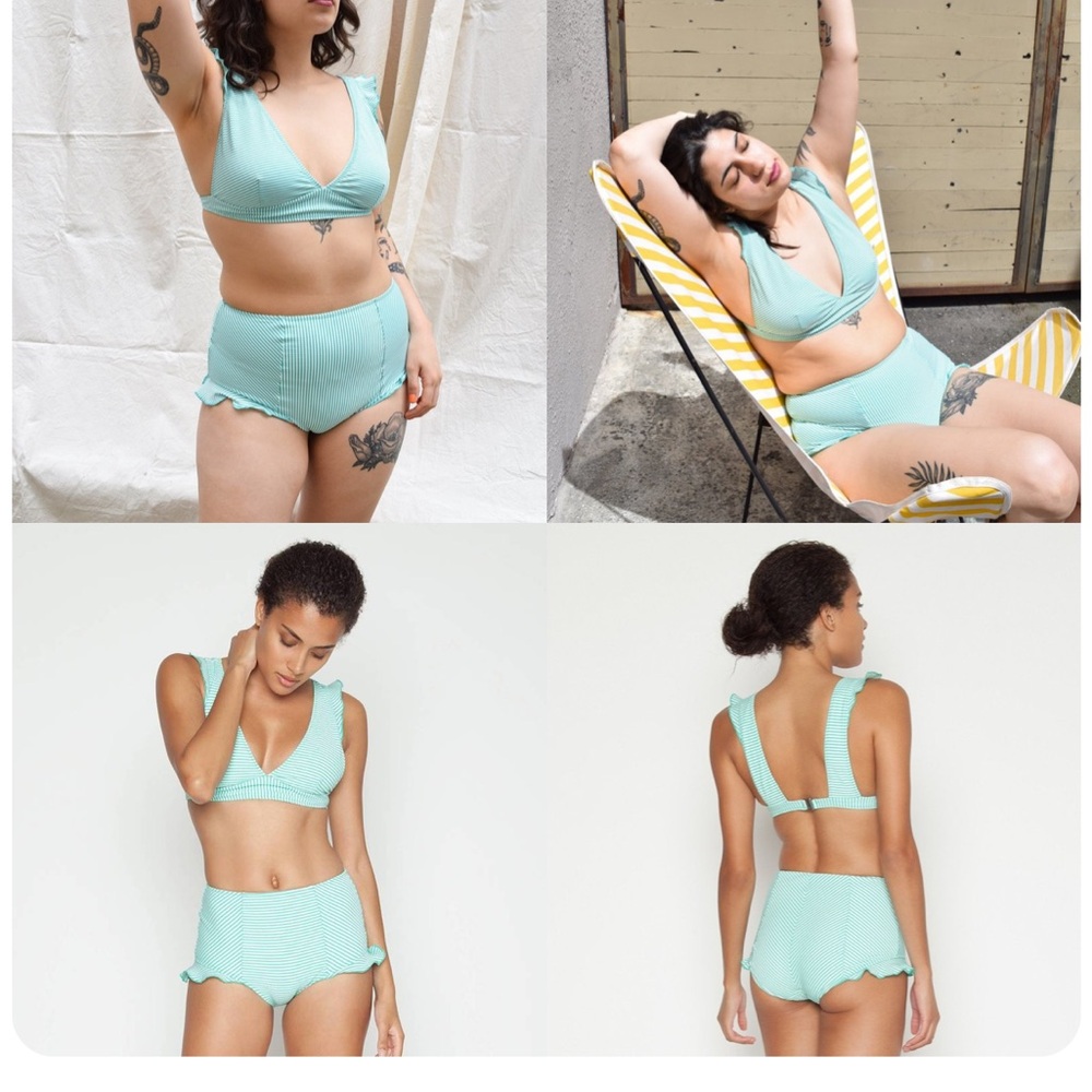 Seea Vintage Style Mint Green Bikini Set- The Isabel